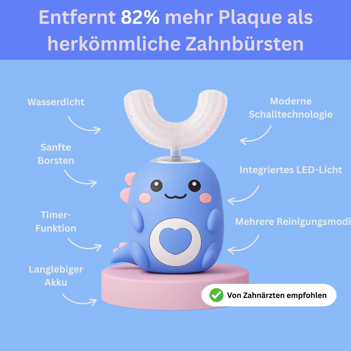 Kindli™ | U-förmige 360° Kinderzahnbürste