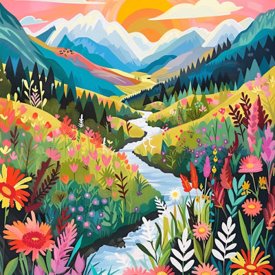 Paint by Numbers | Colorful Landscape