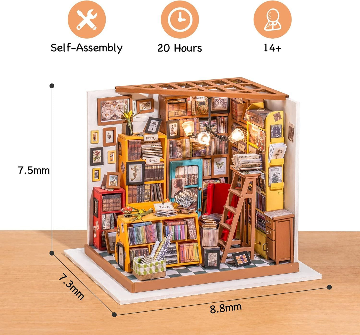 Toms Arbeitszimmer | Miniatur-Bastelset mit LED 
