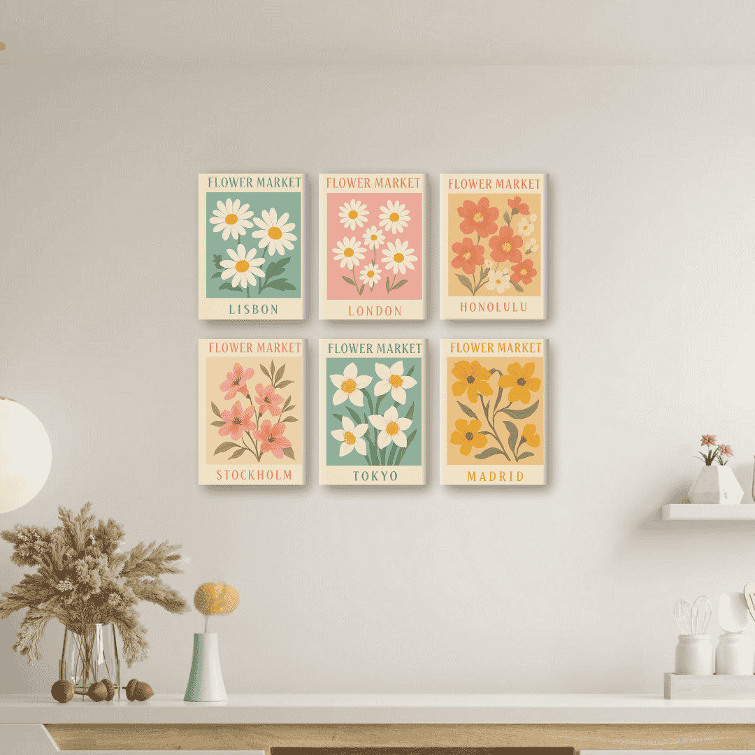 Malen nach Zahlen – 6 Mini-Gemälde | „Bloom Collection“-Set