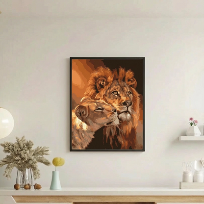 Malen nach Zahlen | Löwenporträt