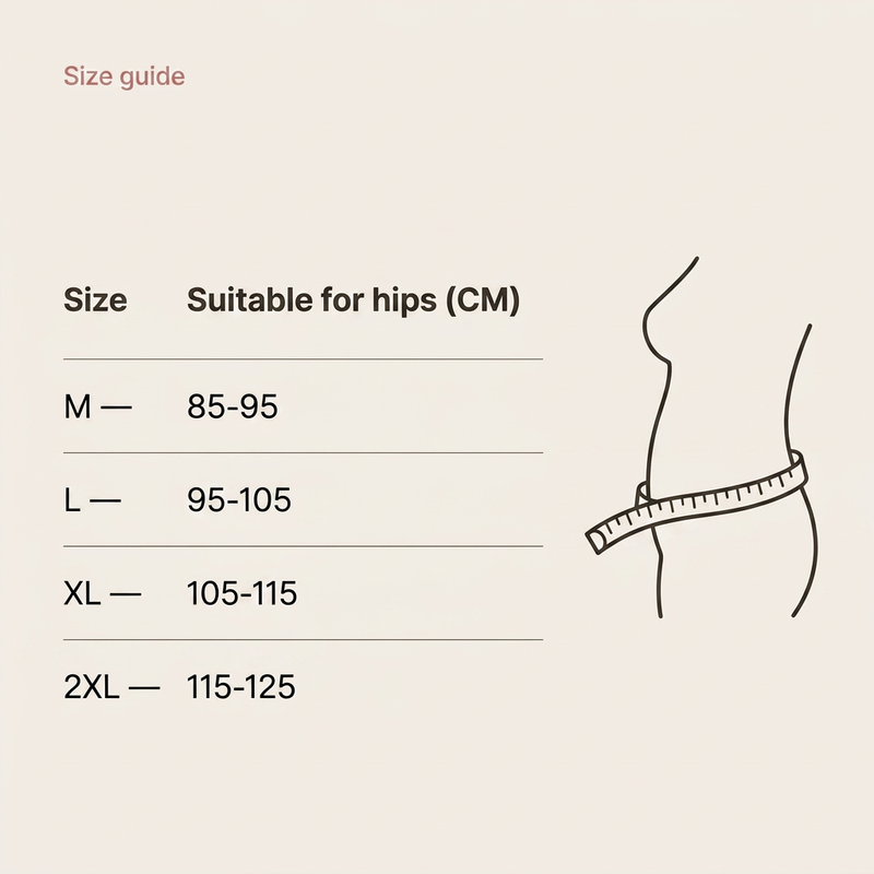 Size Guide for Seamless Belly Support